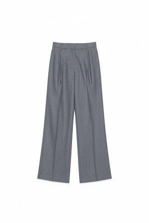 Relaxed Fit Wide-Leg Trousers
