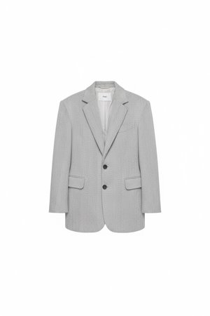 Oversized Grey Herringbone Blazer