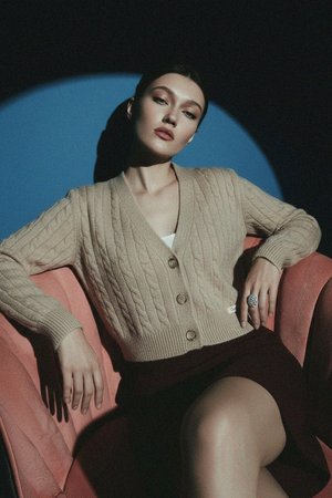 Soft Knit Button-Front Cardigan