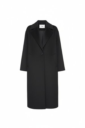 Elegant Black Oversized Long Coat