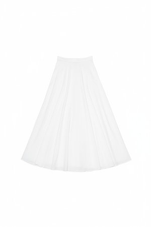 Flowy White Maxi Skirt