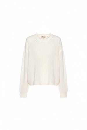 Cozy White Oversize Knit Sweater