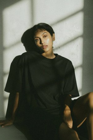 Oversized Black Crew Neck T-shirt