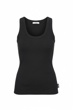 Essential Ribbed Scoop Neck Tank Top