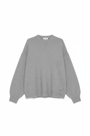 Oversized Grey Knit Sweater