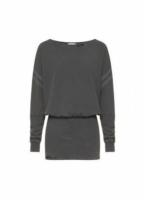 Washed Grey 'Team Paris' Sweatshirt & Mini Skirt Set