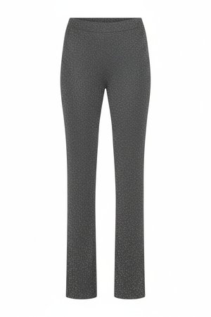 Silver Glitter Knit Straight Leg Pants
