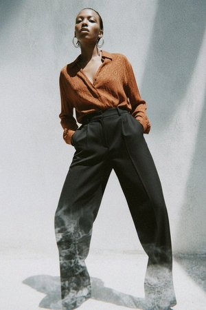Classic Black Wide-Leg Trousers
