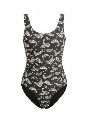 Paisley Print One-Piece Active Swimsuit